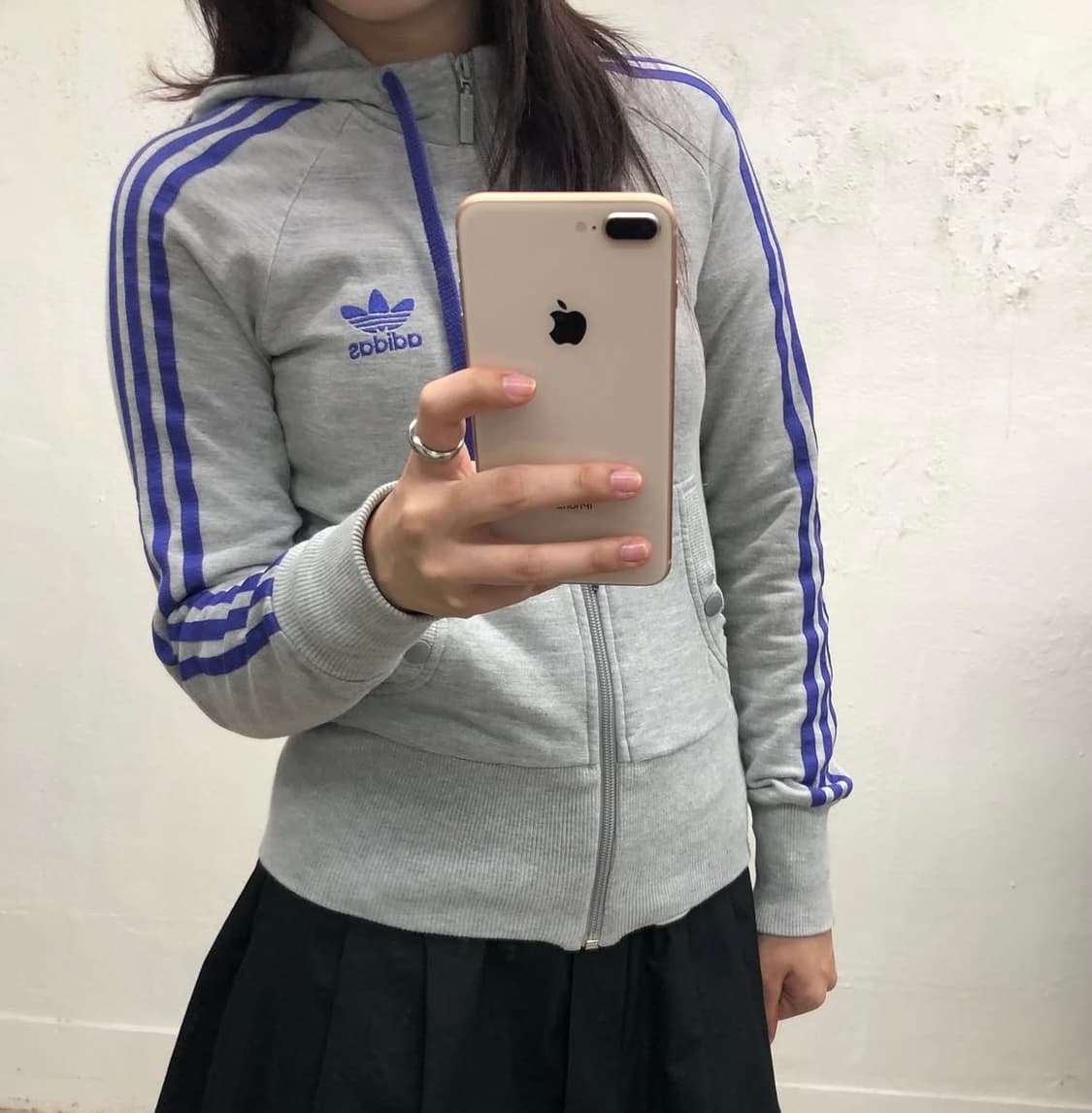 아디다스 딱붙핏 후드 집업 상품이미지1
