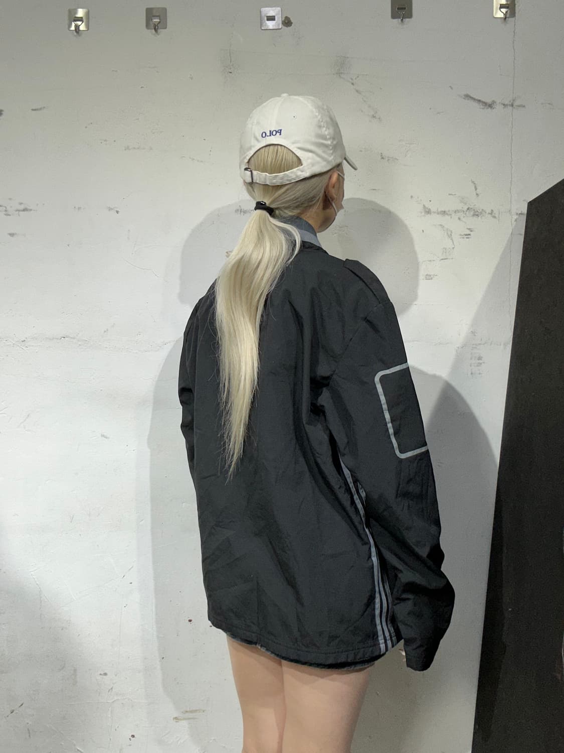 아디다스 블랙 로고 삼선 트랙 자켓 L 상품이미지3