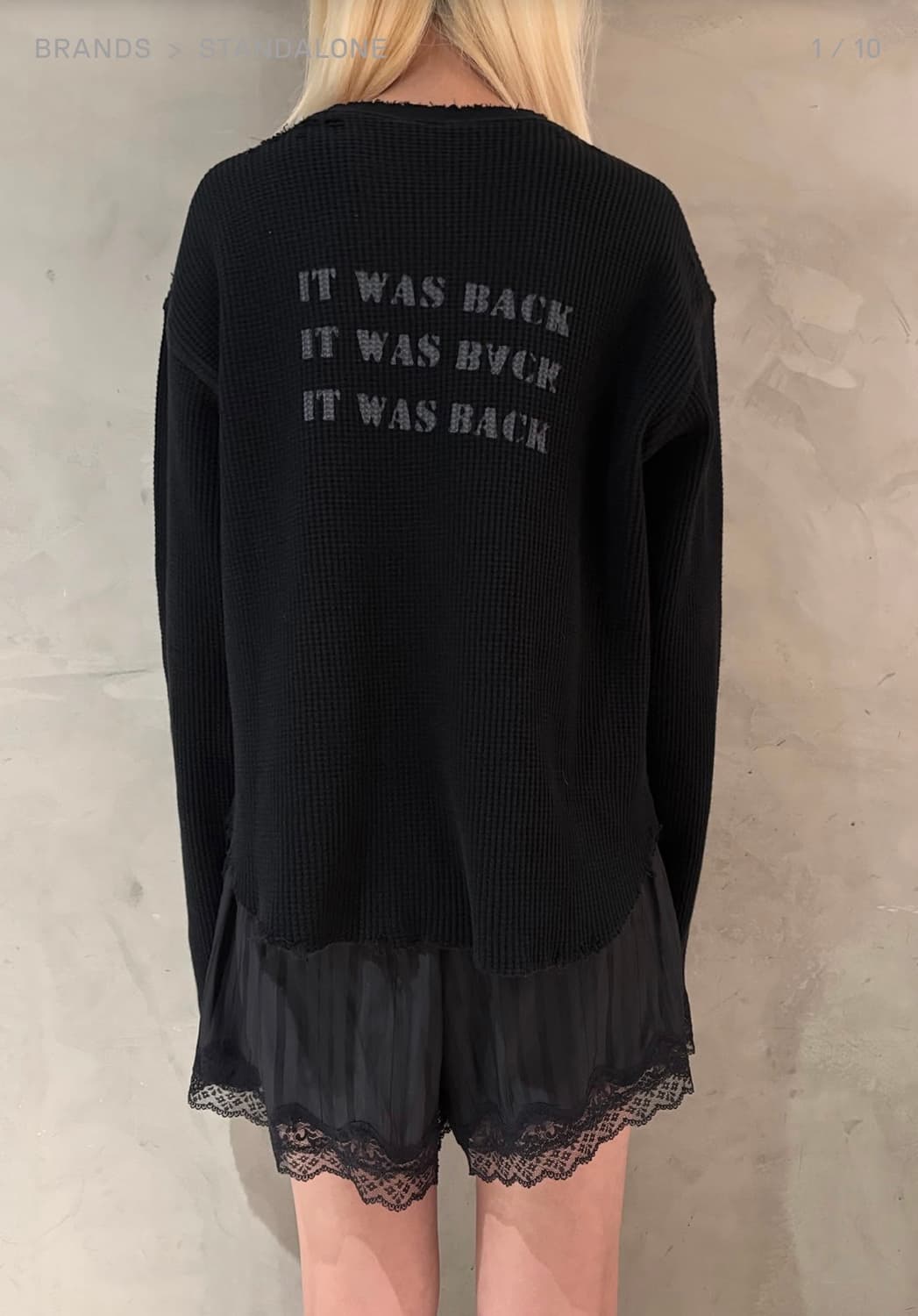 StandAlone Distressed Waffle T-shirt 상품이미지1