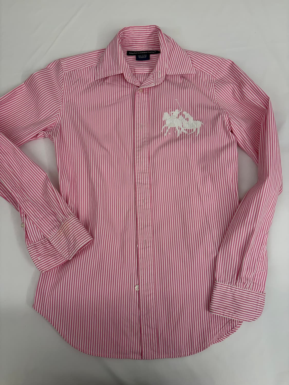 [2] 랄프로렌 스포츠 핑크 스트라이프 셔츠 상품이미지1