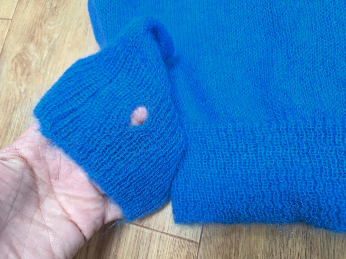 유즈(YUSE) 슈퍼키드모헤어 라운드넥 니트 프리사이즈 새상품 상품이미지4