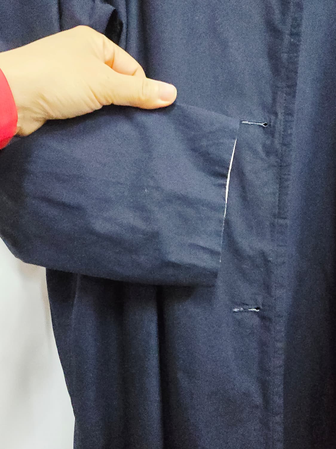 루디아.k 네이비 후드 롱 코트 상품이미지4