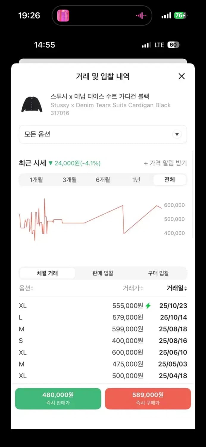 스투시 X 데님티어스 수트 가디건 블랙 상품이미지5