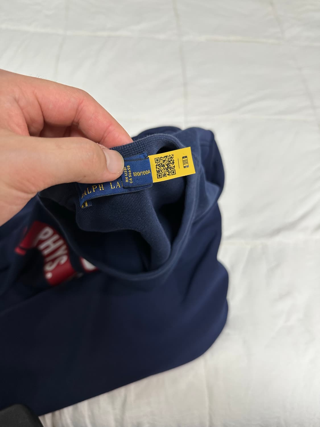 폴로 네이비 맨투맨 손목 디테일  상품이미지5