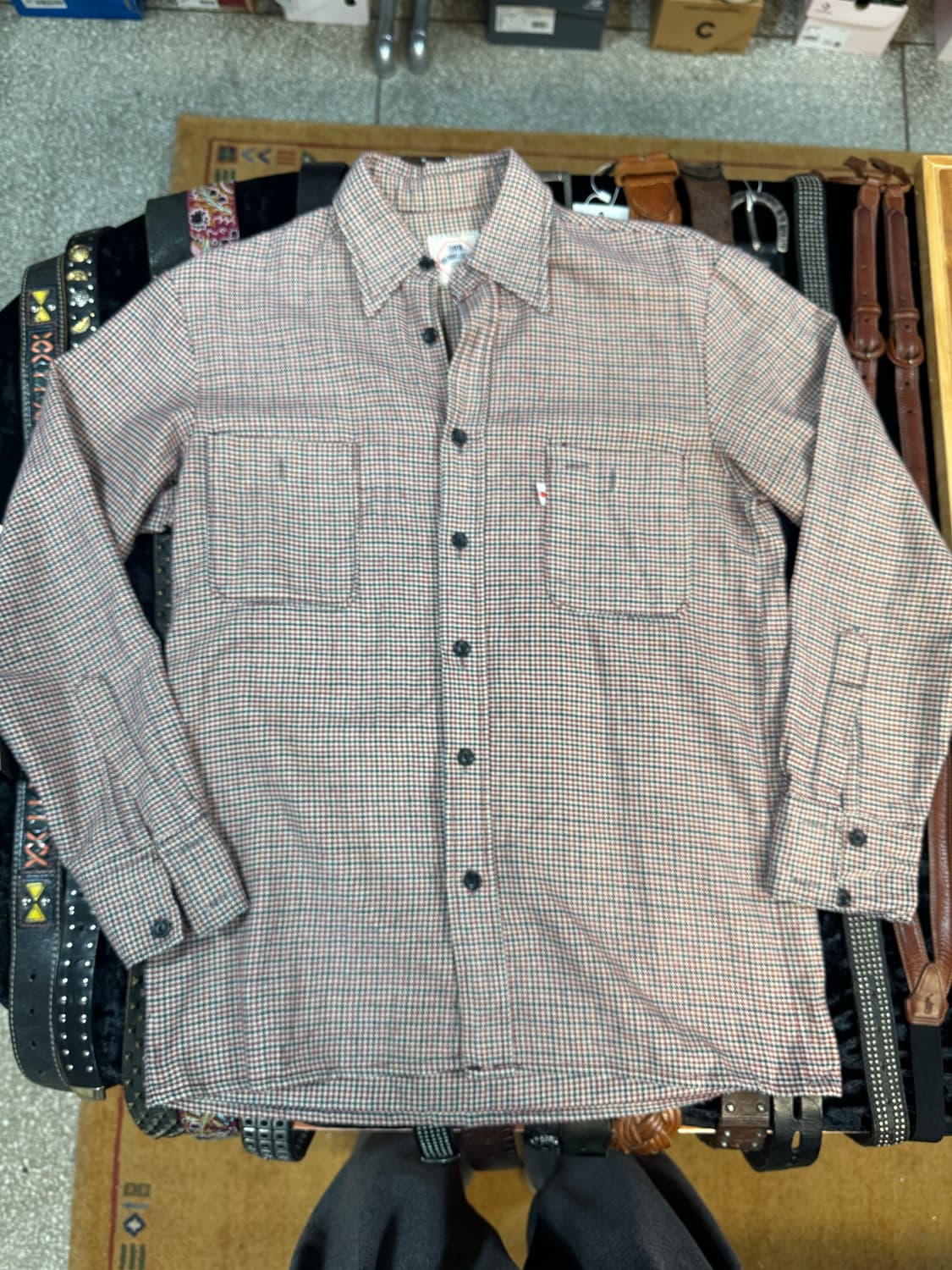 에드윈 빈티지 멀티 체크 투포켓 워크 셔츠 L 상품이미지2