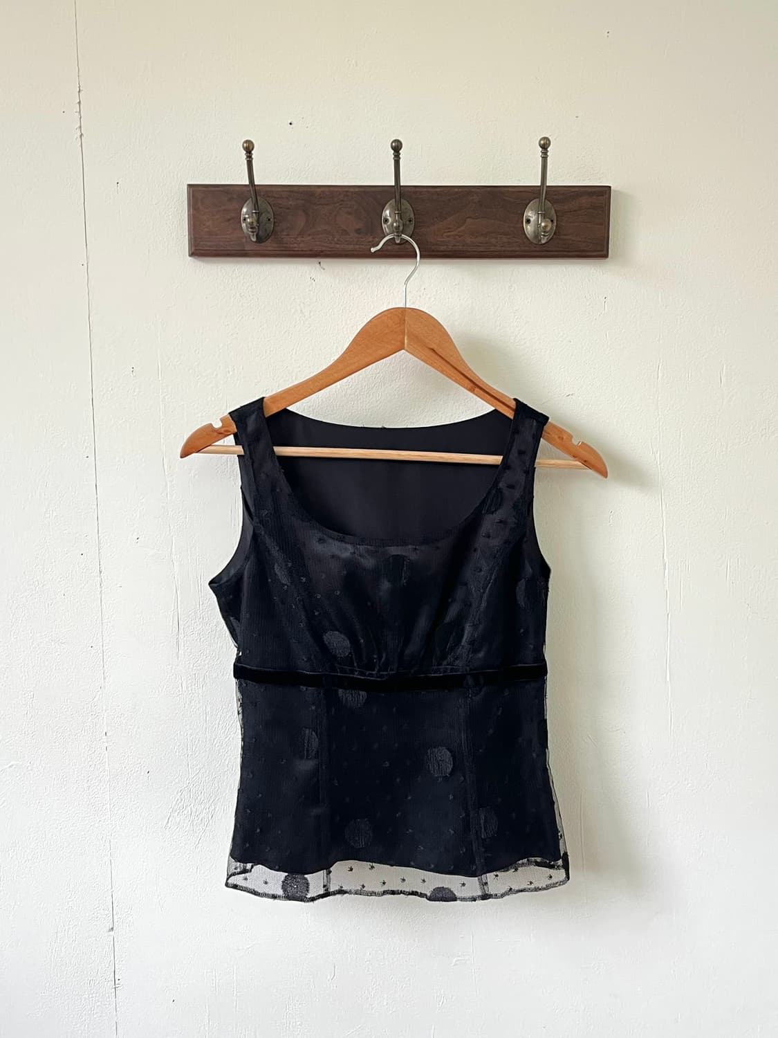 ELLE 시스루 도트 탑 상품이미지1