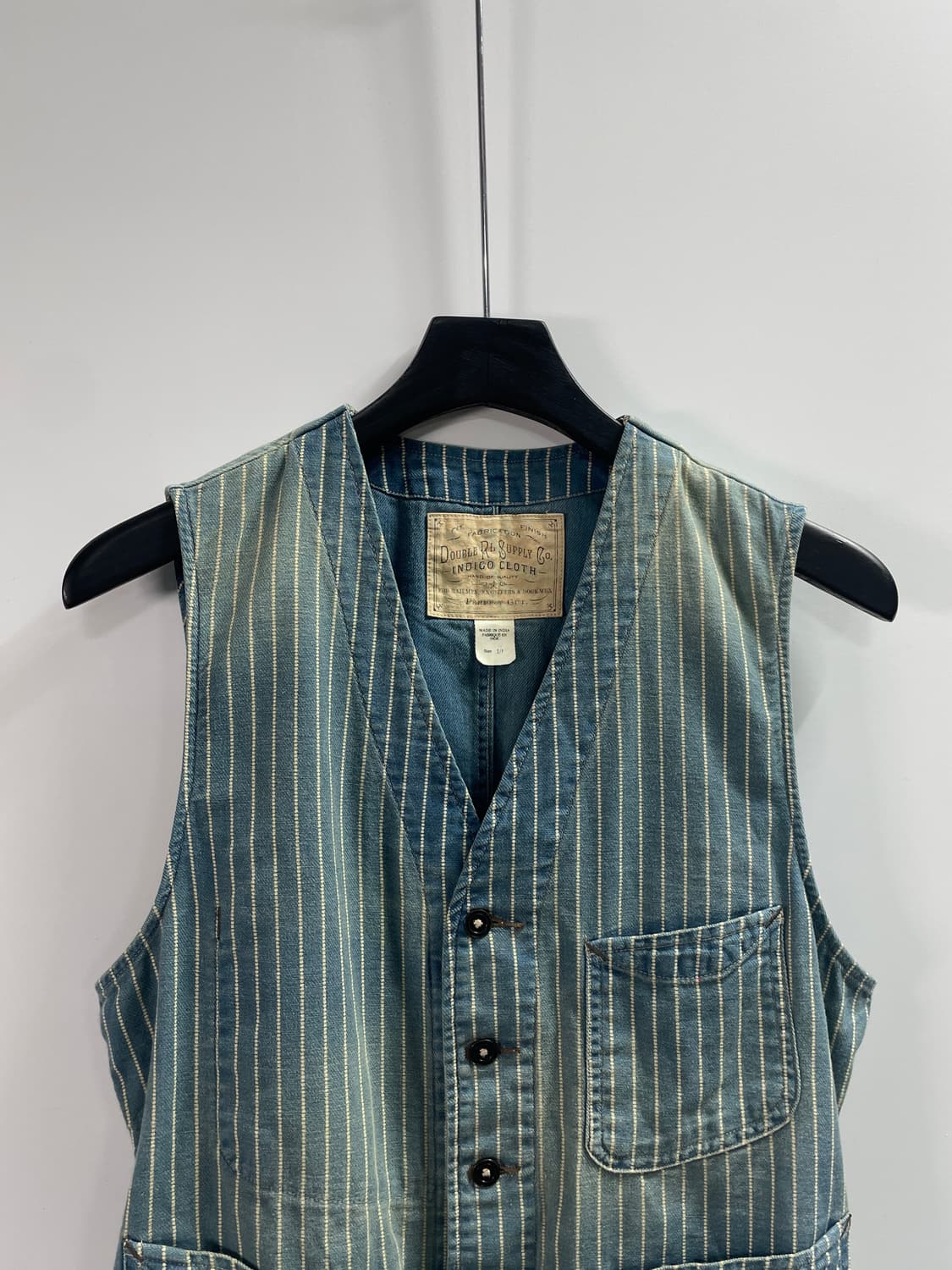 더블알엘 인디고 스트라이프 베스트 조끼 (on.245) 상품이미지2