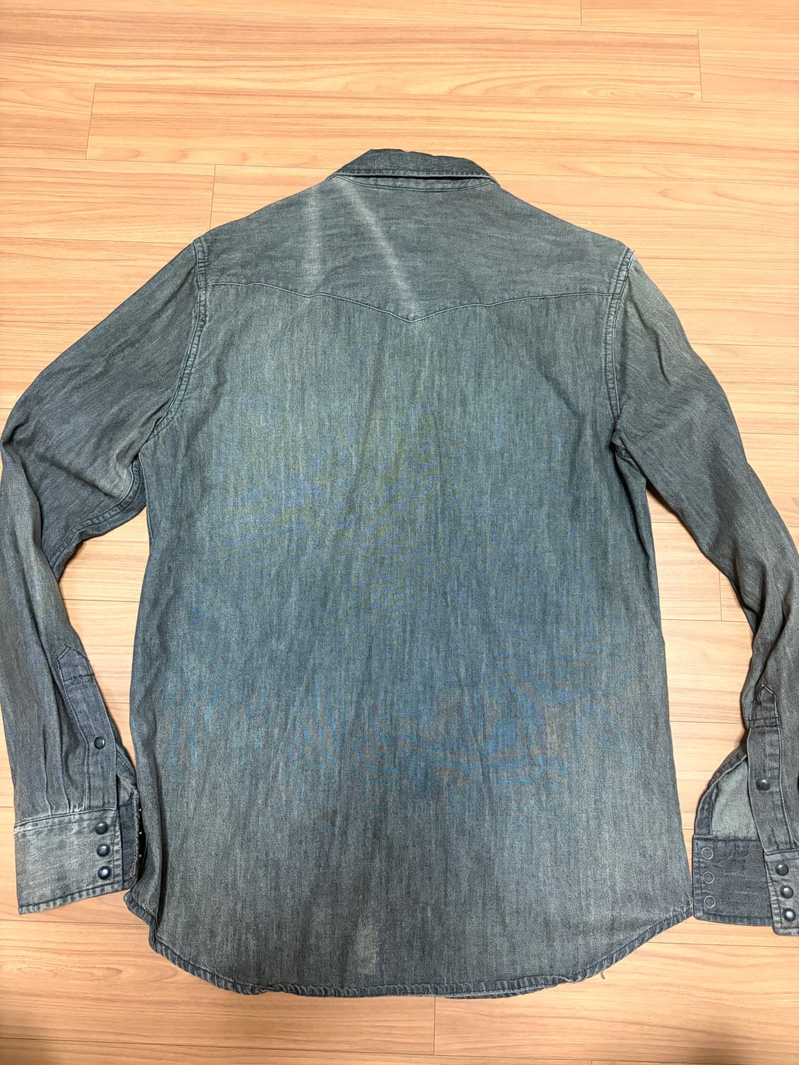 데님앤서플라이 랄프로렌 남성 흑청 데님 셔츠 M 상품이미지5