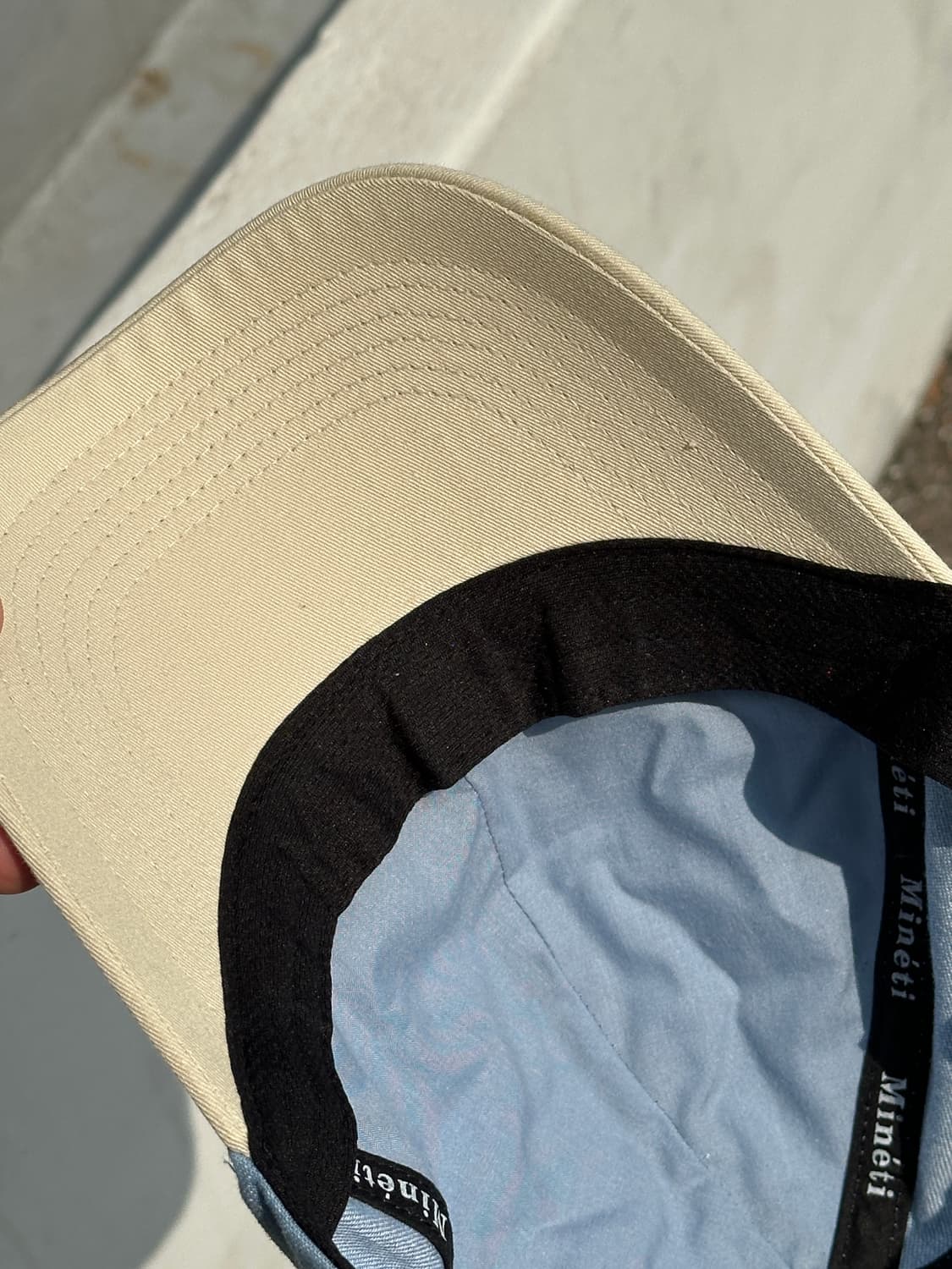 [M-L] 미네티 투톤 남여공용 데님 볼캡 모자 상품이미지5