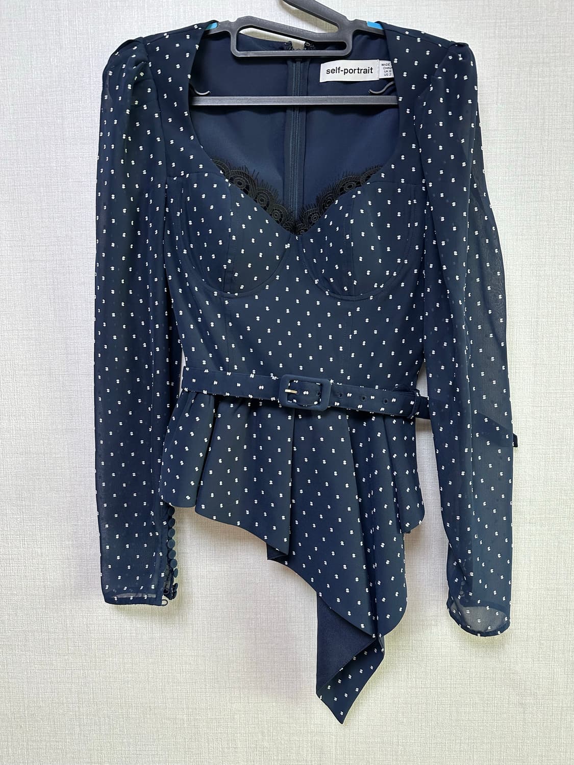 self-portrait 셀프포트리트 플레어 블라우스(잠깐착용) 상품이미지1