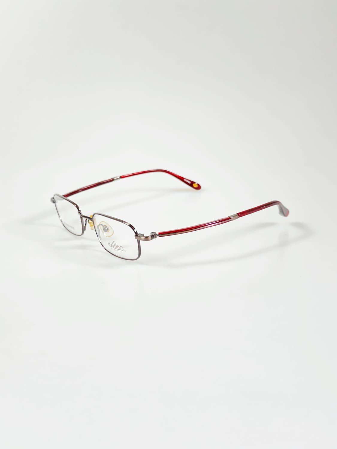 90s KALEIDO 슬림 스퀘어 메탈 프레임 빈티지 안경 상품이미지3