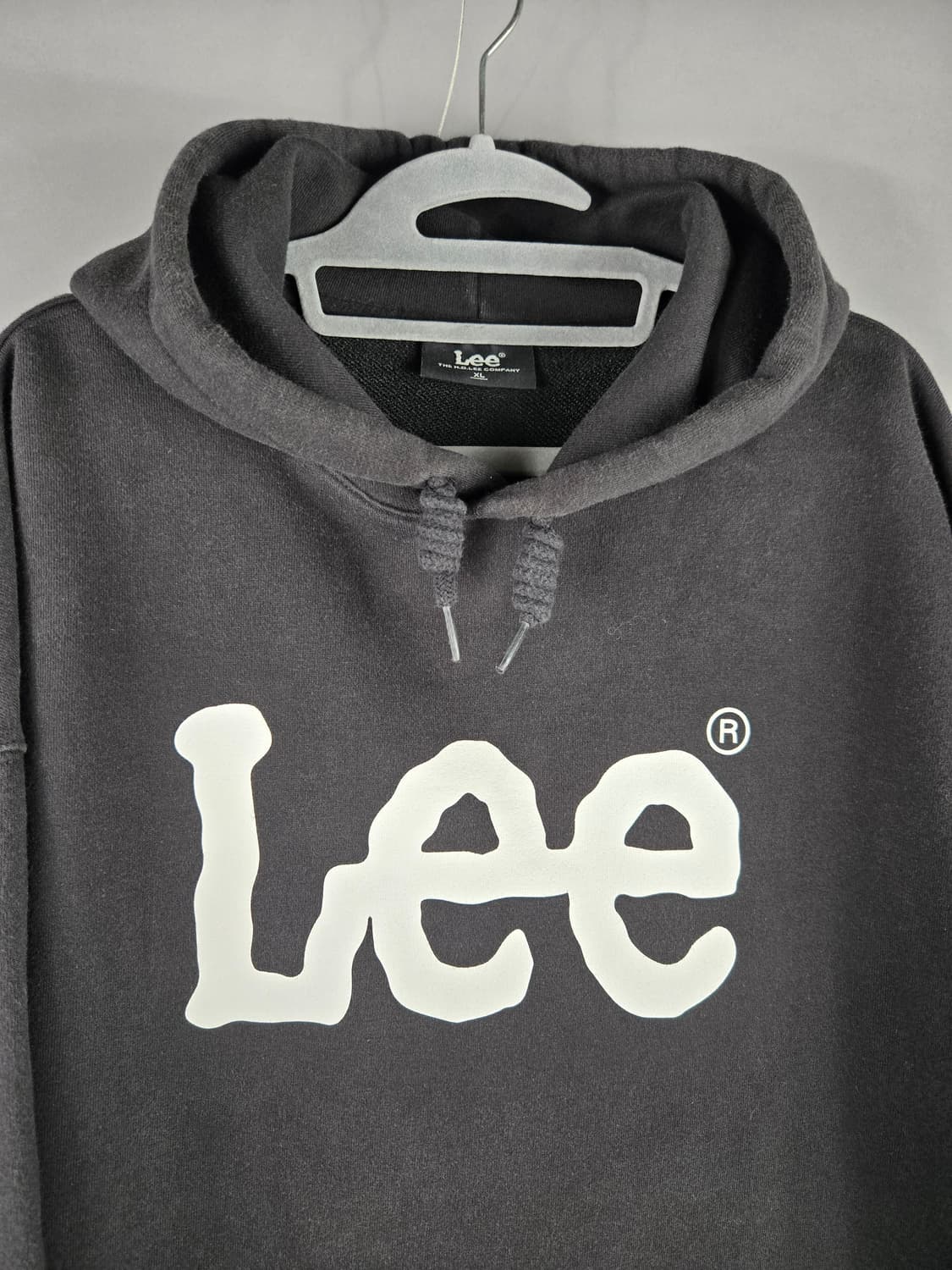 [무료배송]LEE 리 XL 오버핏 블랙 스웨트 후드 티셔츠 상품이미지2