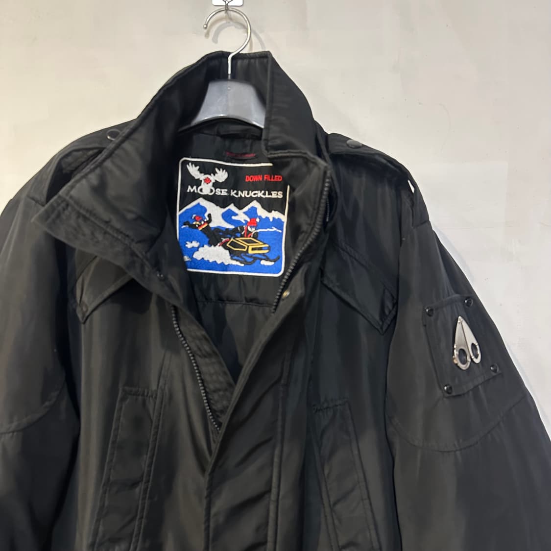 무스너클 롱패딩 야상 파카 블랙 M 상품이미지2