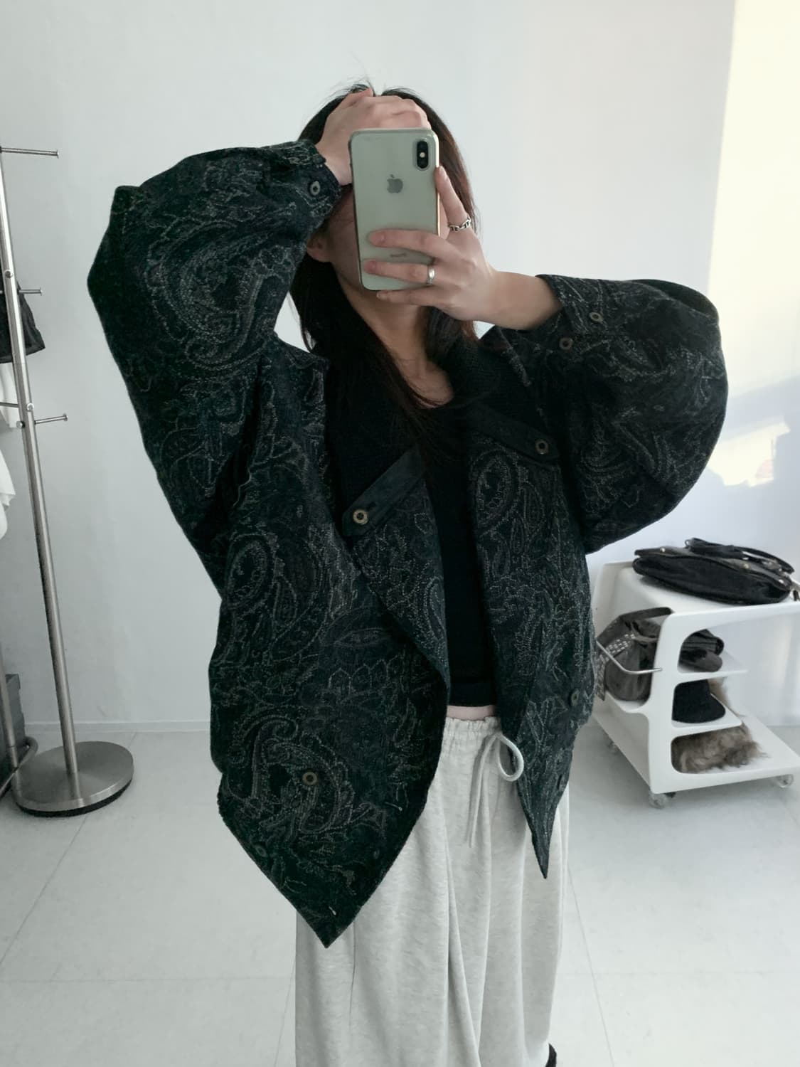 Jacquard Wool Bomber Jacket 상품이미지1