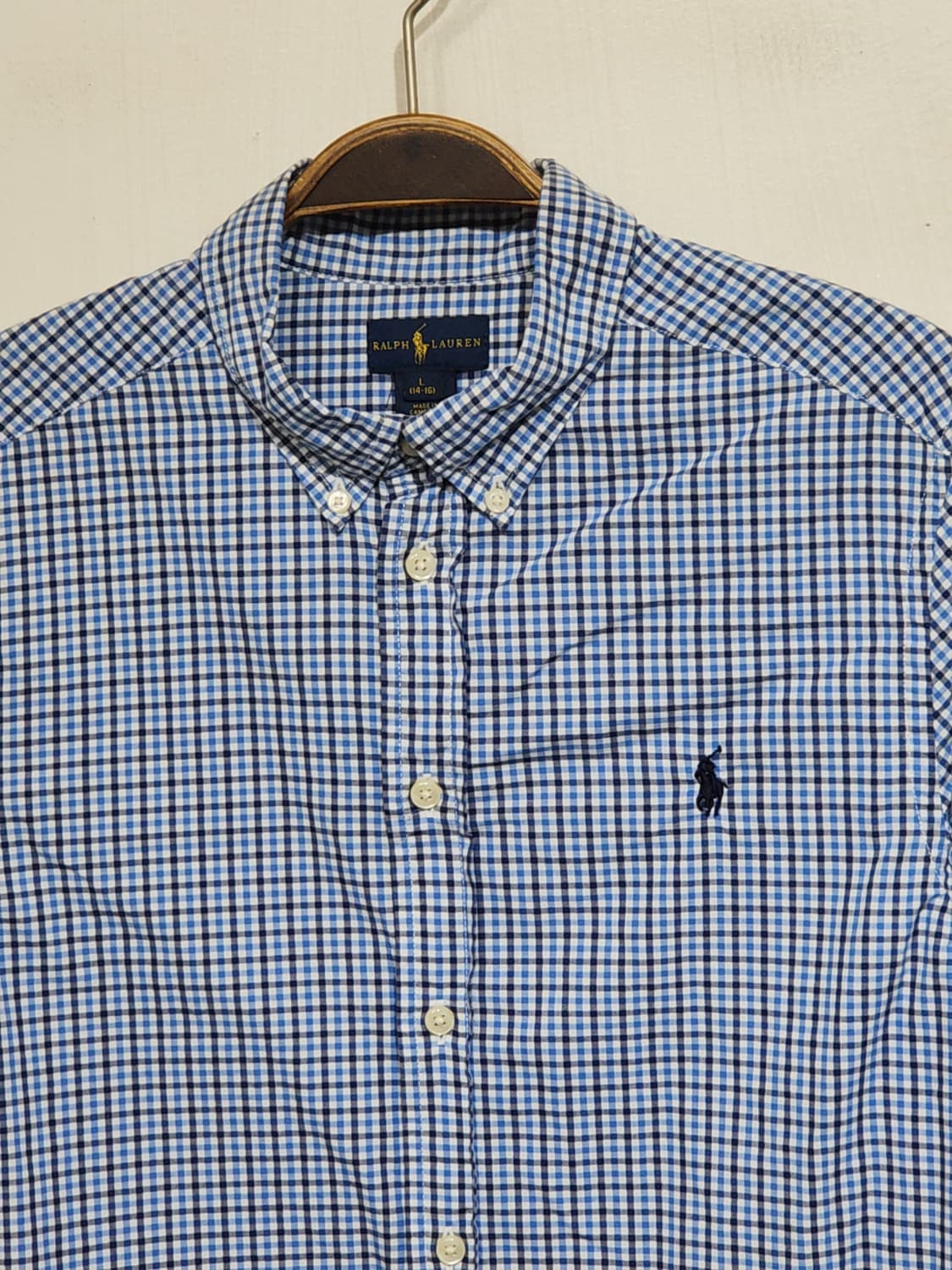 (L) 랄프로렌 폴로 남방 체크 셔츠 기본로고 캐주얼  상품이미지2
