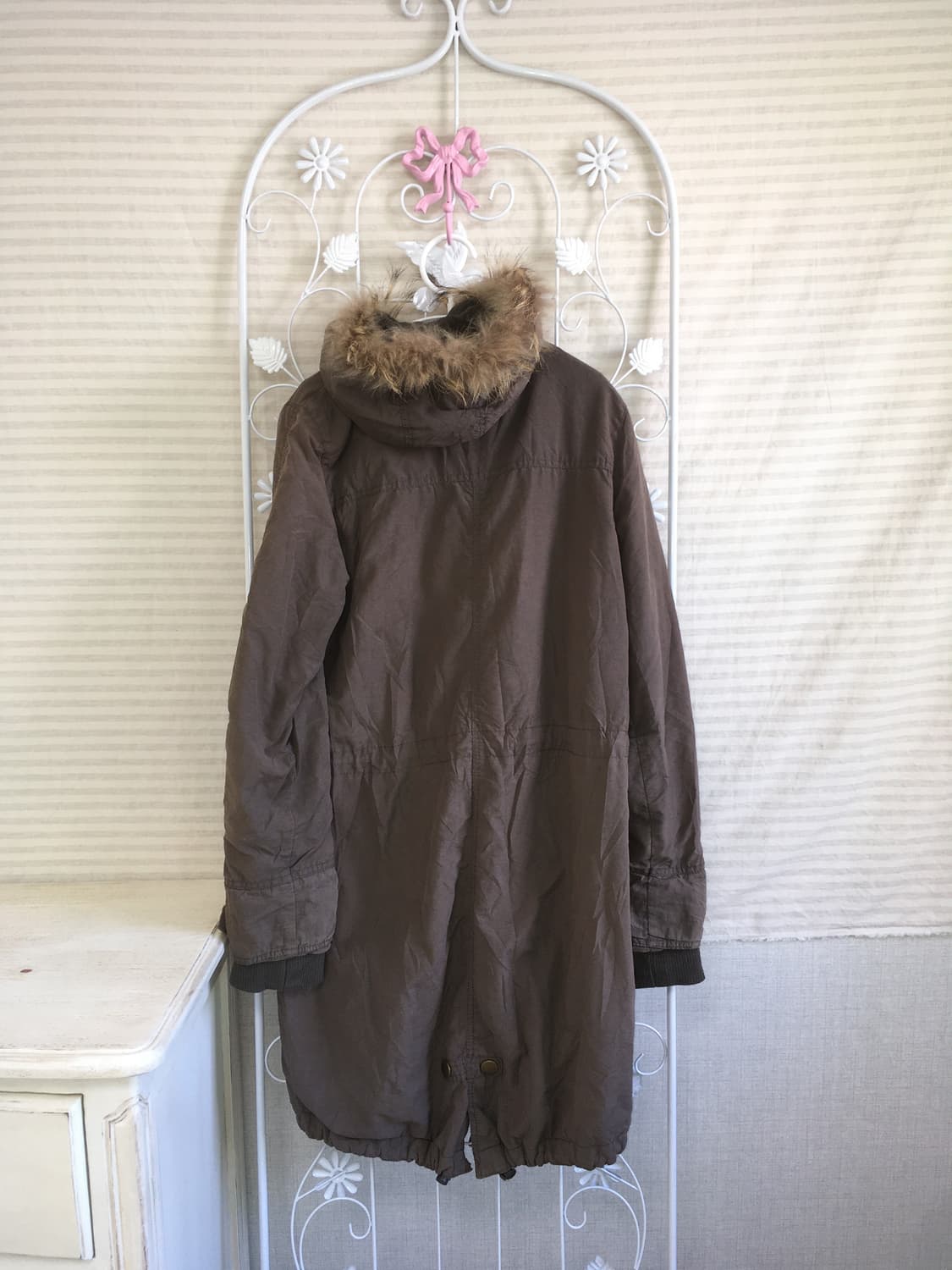 빈티지 카키 후드 야상 y2k 스트릿 갸루 펑키  상품이미지5