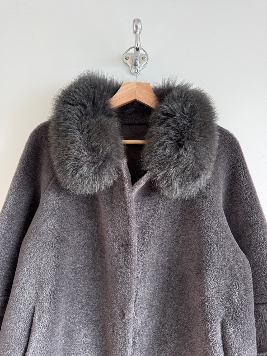 Pre owned 울&폭스 무스탕 코트 상품이미지2