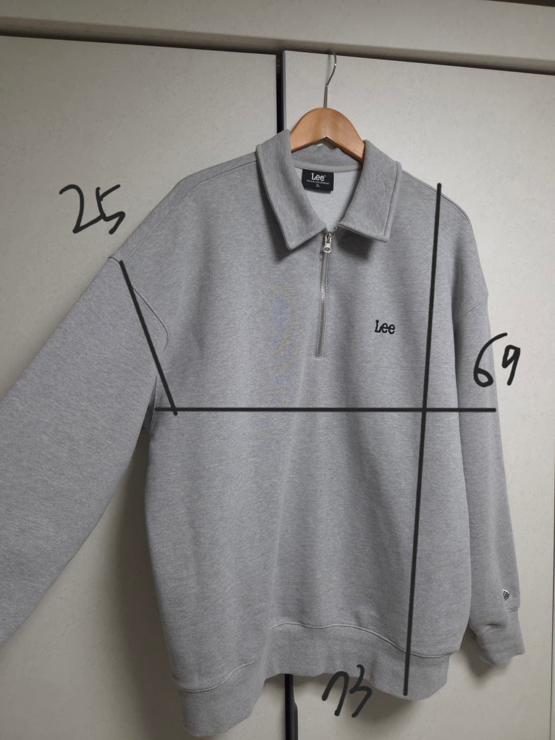 리 lee 반집업 맨투맨 남여공용 상품이미지2