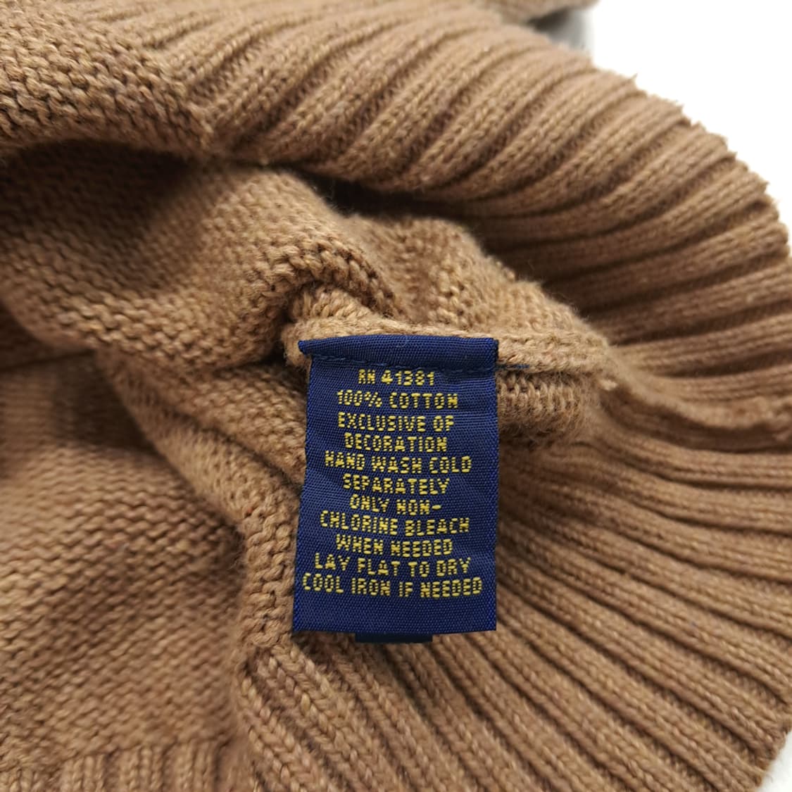 CN838 XL 폴로 랄프로렌 브레드브라운 하프집업 긴팔 니트 스웨터 상품이미지6