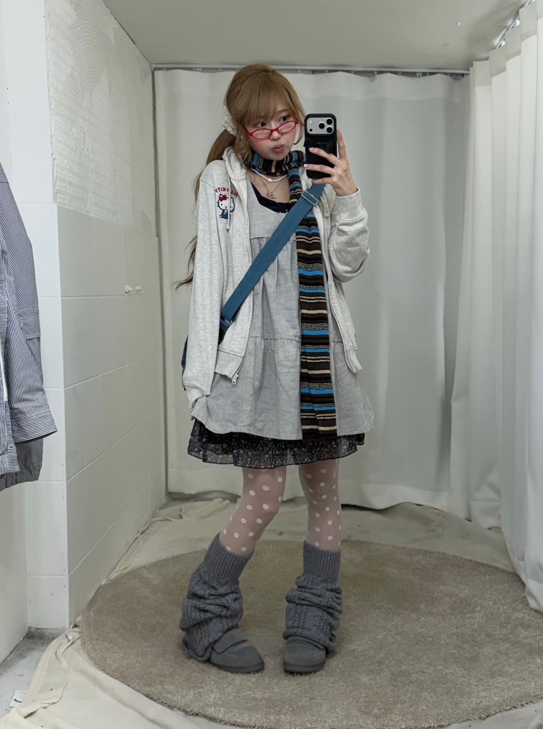 헬로키티 너드 모리 니혼진 야상 코디세트 상품이미지2