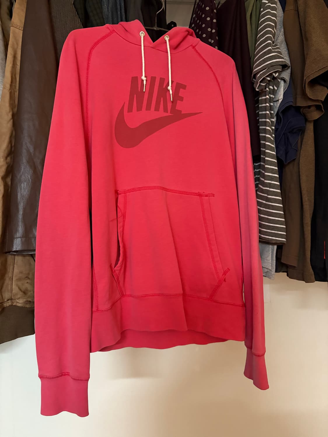 빈티지 나이키 레드 후드 상품이미지1