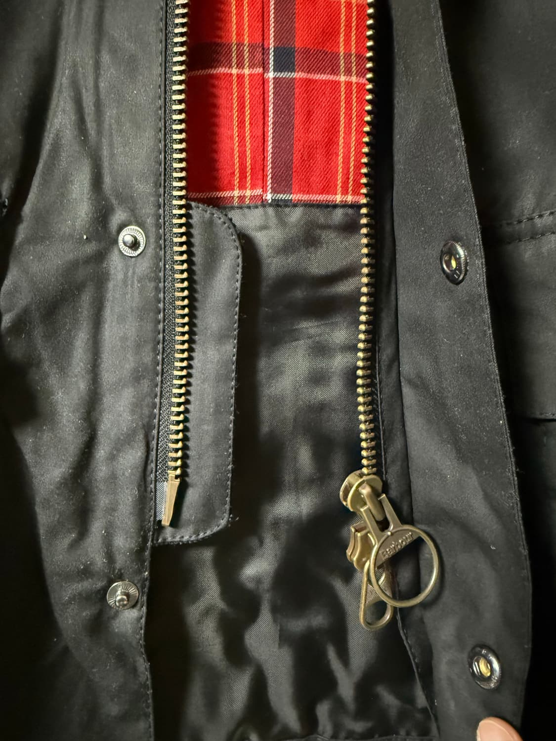 바버 애쉬비 왁스 자켓 블랙 S 상품이미지3