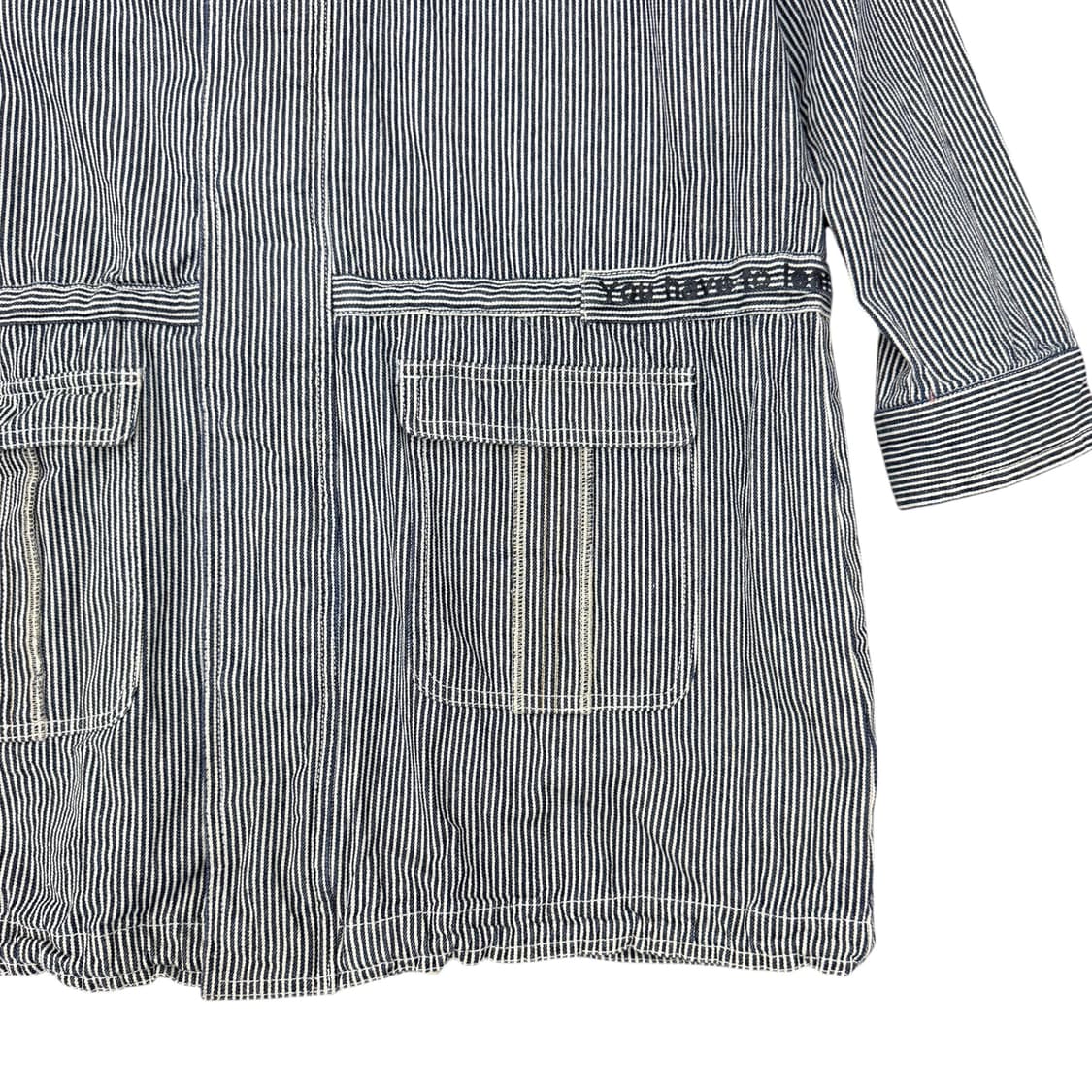 JPN 모리 니혼진 스트라이프 코튼 야상 후드집업 상품이미지5