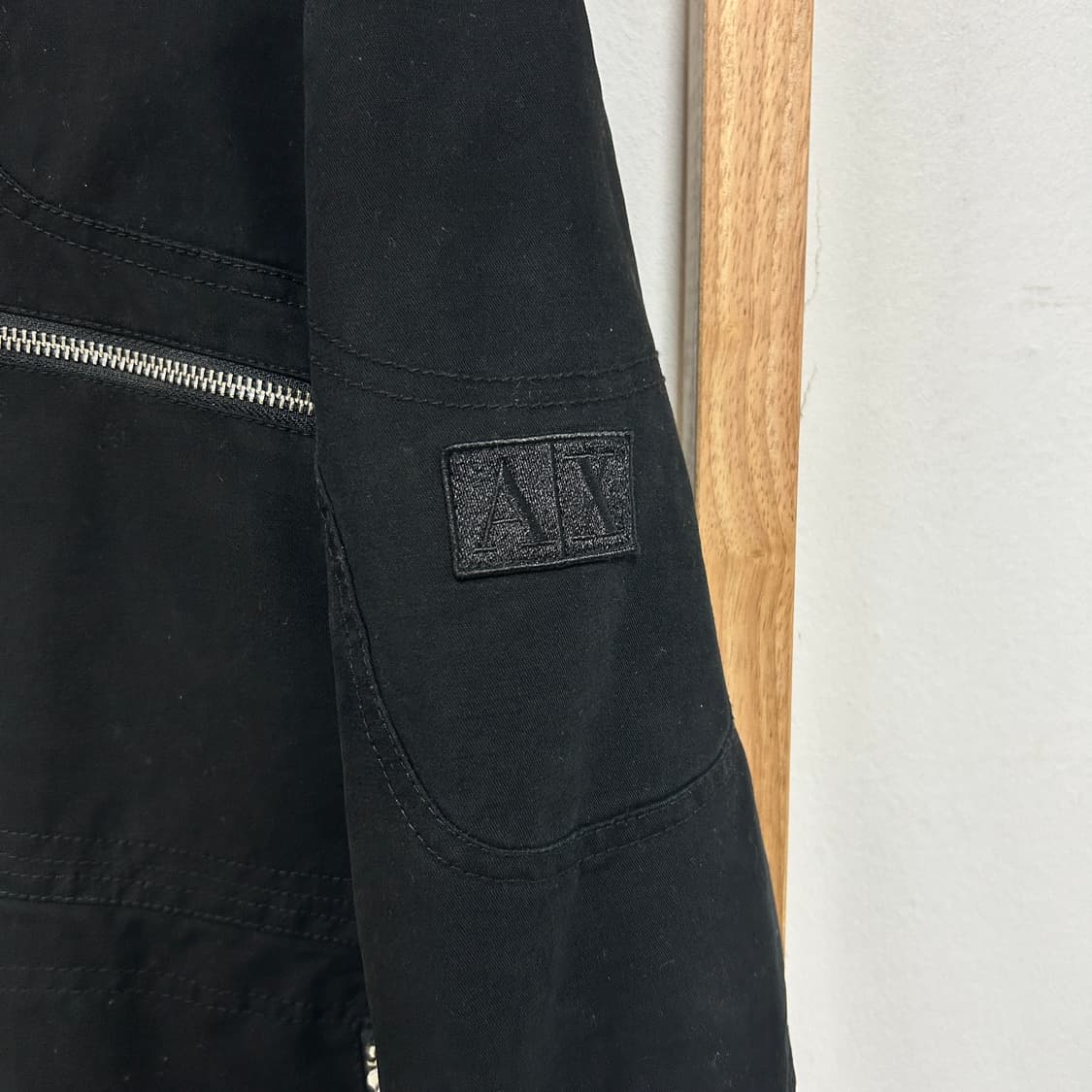 아르마니 익스체인지 코튼 싱글 라이더 자켓 블랙 상품이미지5