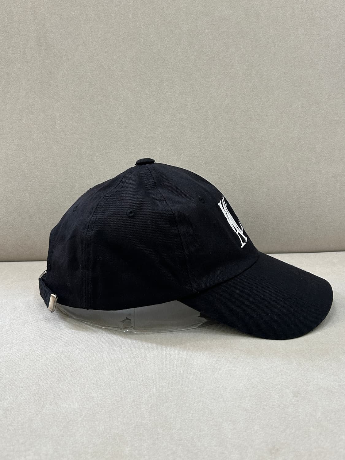 우알롱 블랙 볼캡 모자 자수 로고 M 상품이미지10