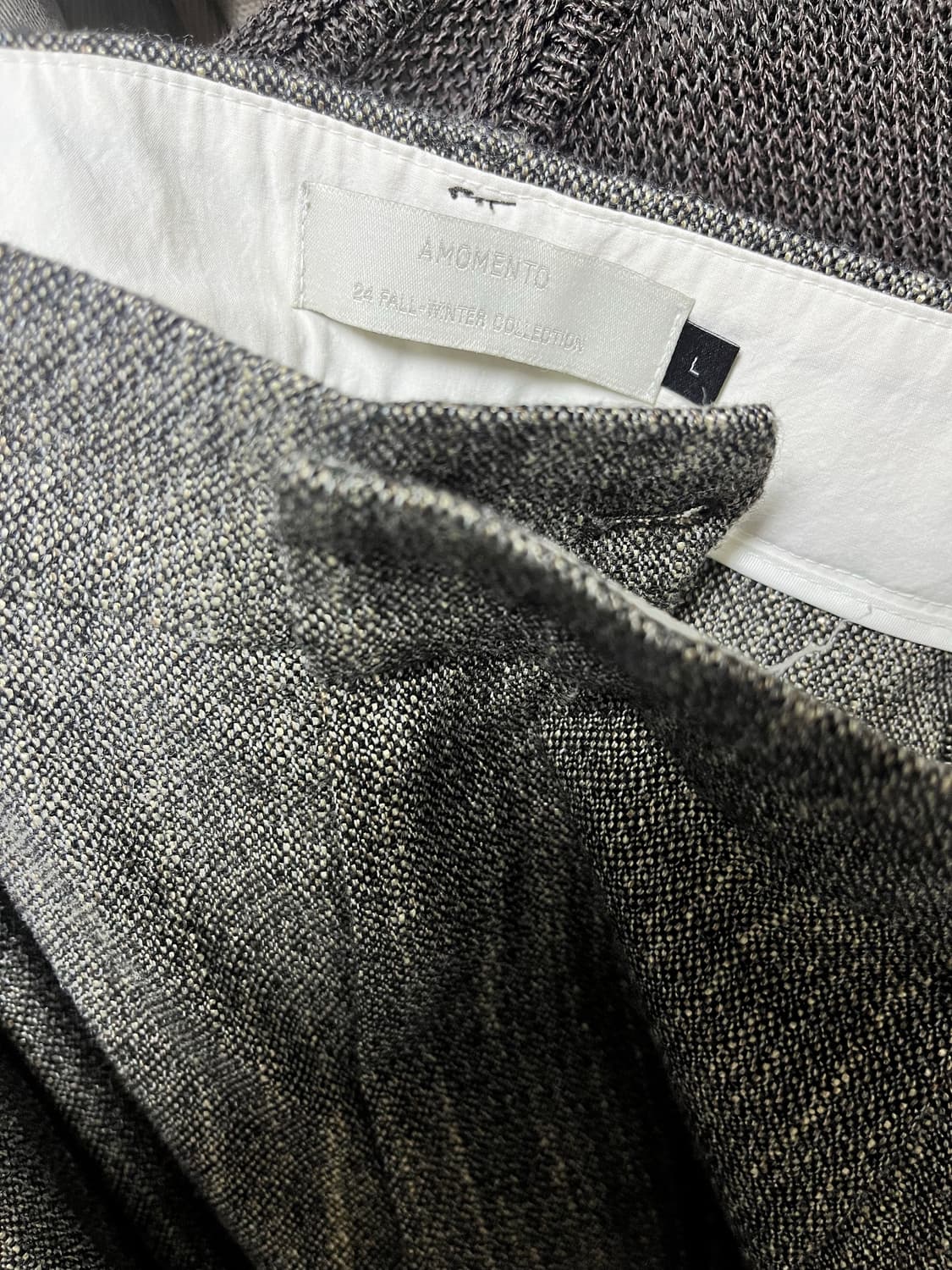 아모멘토 트위드 와이드 팬츠 L(WOOL TWEED WIDE PANTS) 상품이미지4