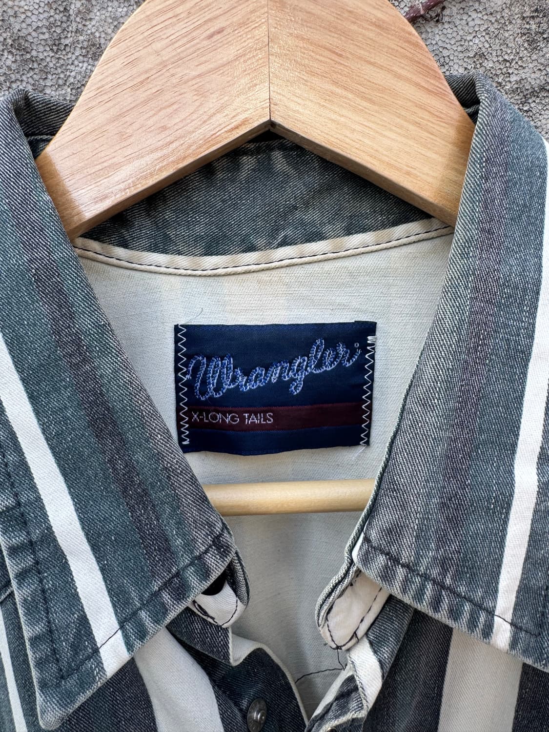 90s 랭글러 빈티지 브러쉬포퍼 스트라이프 페이딩 웨스턴 셔츠 xl 상품이미지6