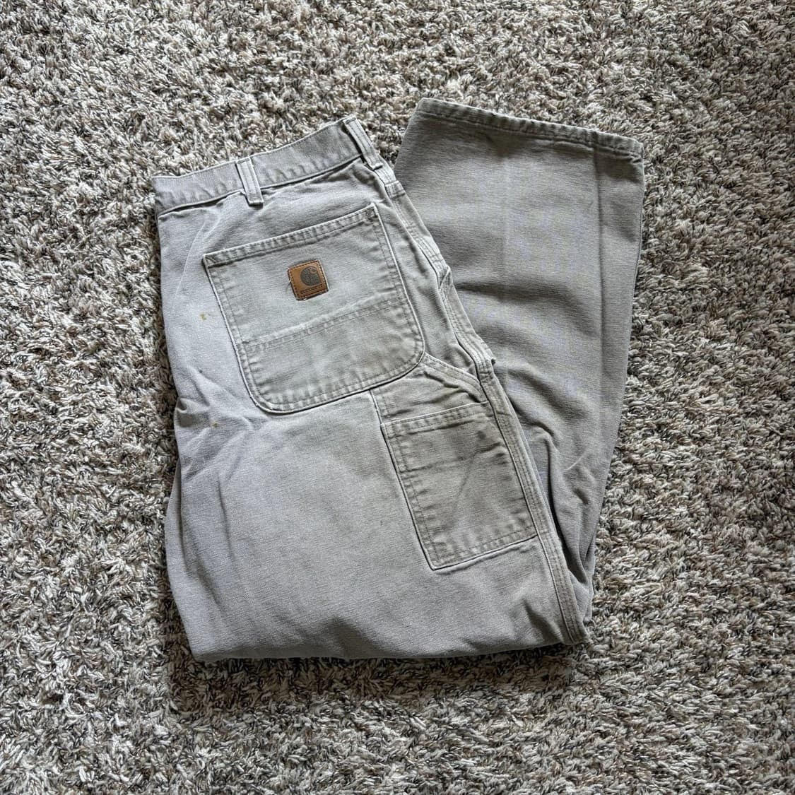 칼하트 워시드 덕 카펜터 워크 팬츠 데저트 루즈 오리지널 핏 상품이미지1
