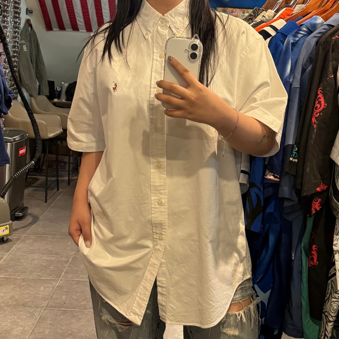 [NO.9] 폴로 반팔 셔츠 화이트 상품이미지2