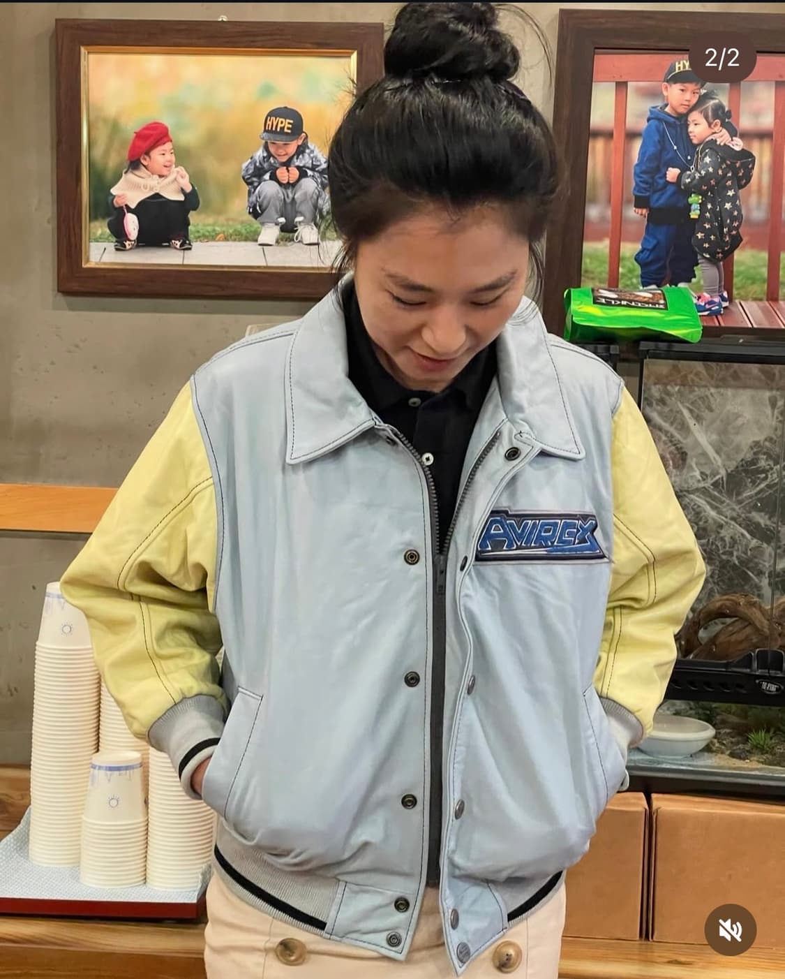 아비렉스 우먼 키즈 양가죽자켓 상품이미지5