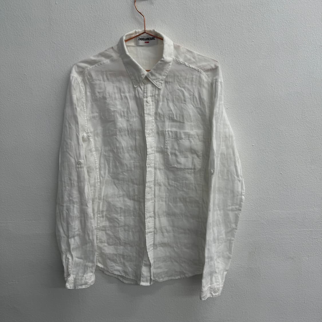 쟈딕앤볼테르 화이트 긴팔 셔츠 (S) 상품이미지1