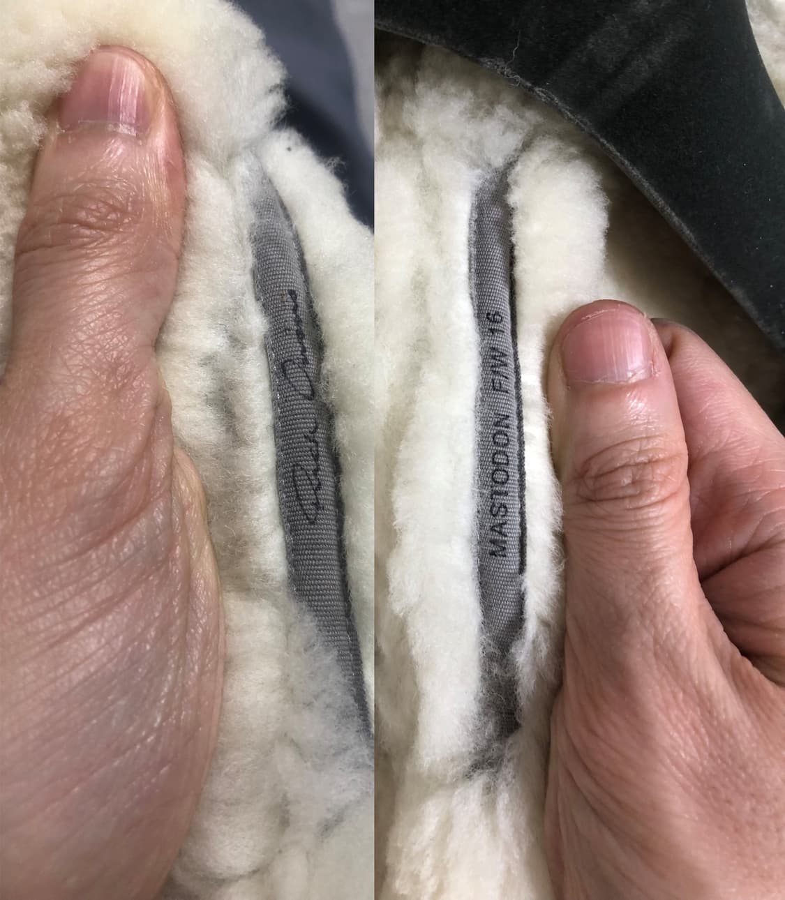 릭오웬스 16FW MASTODON 후디드 시어링 바이커 무스탕 자켓 42 상품이미지9