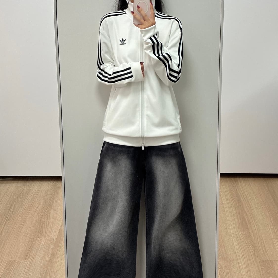 아디다스 베켄바우어 화이트 흰검 트랙탑 져지 105 상품이미지1