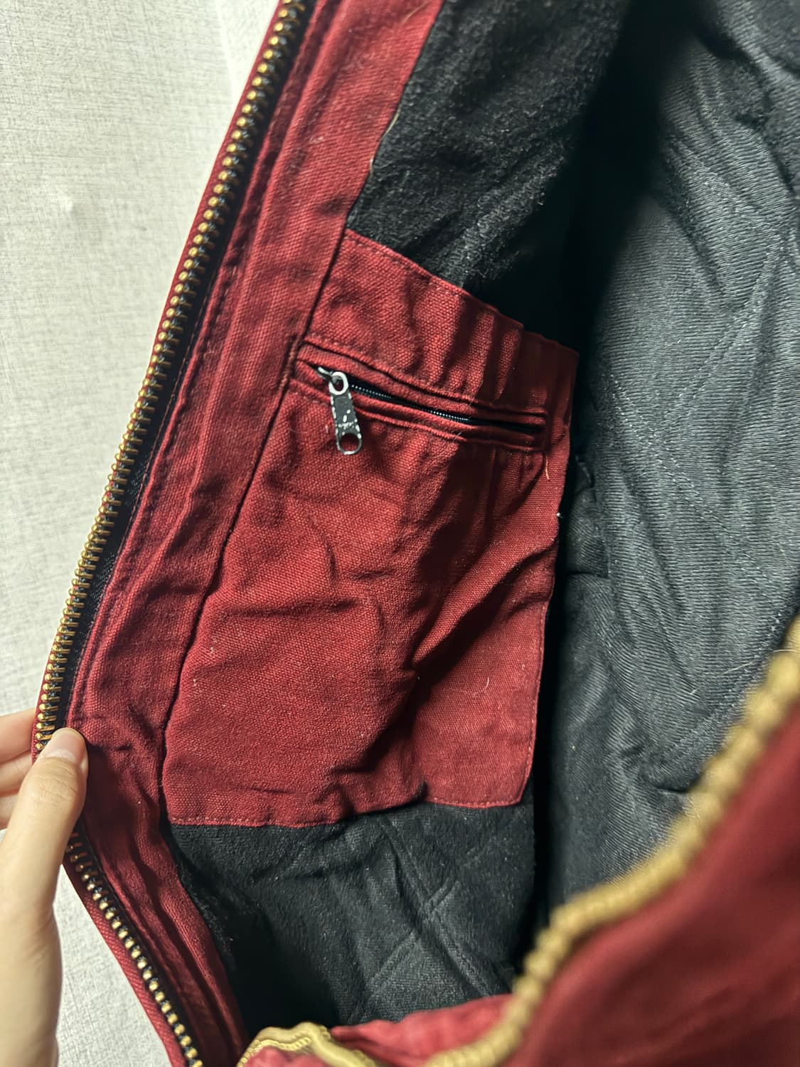 칼하트 J130 버건디 후드 자켓 상품이미지4