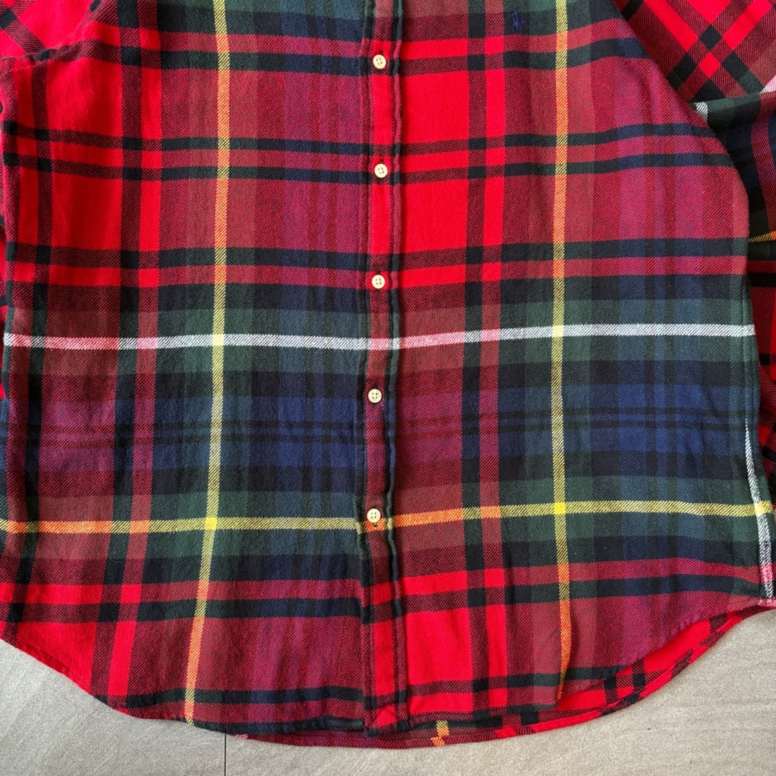 폴로 국내 정품 플란넬 해비 코튼 셔츠 상품이미지4