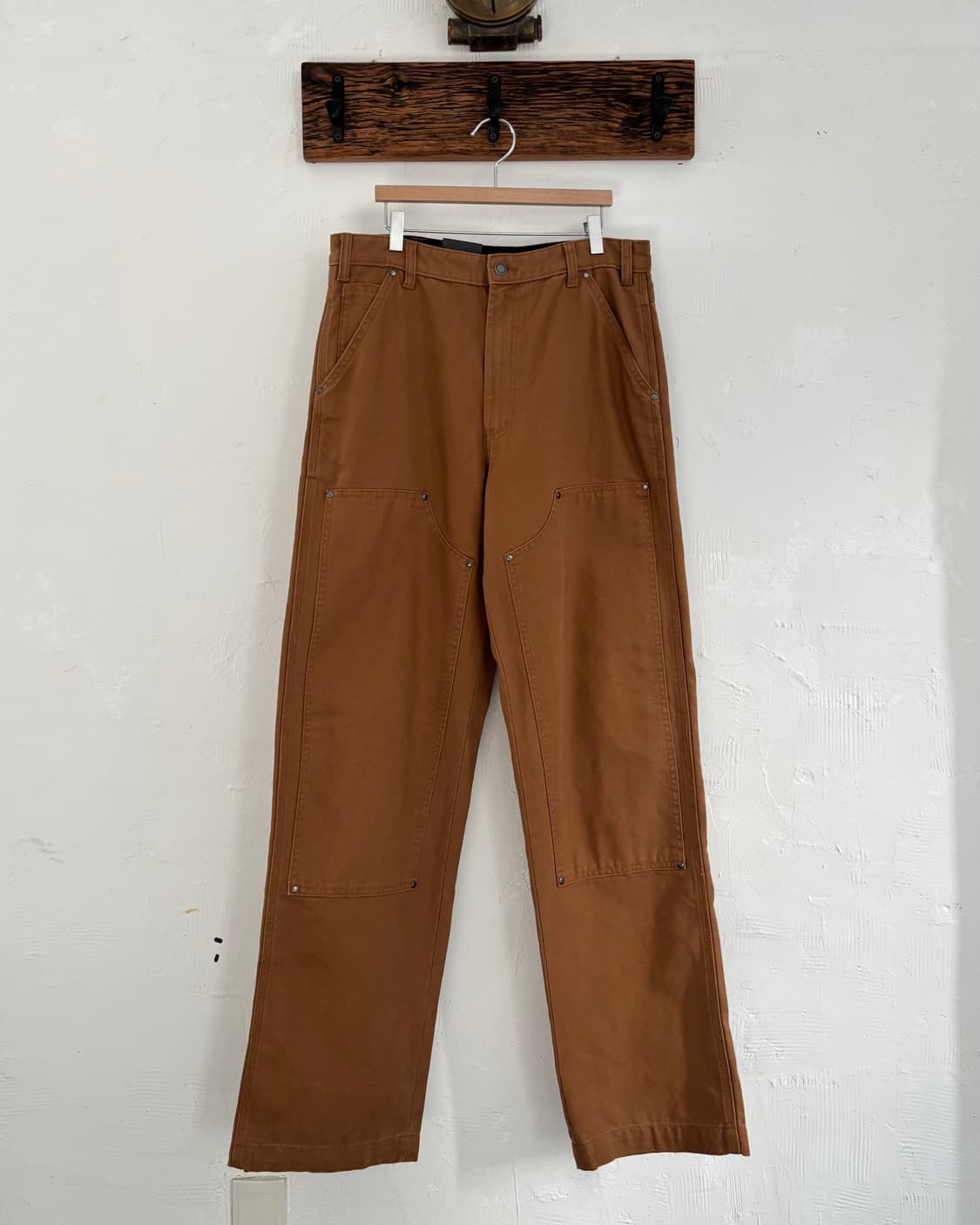 Dickies 디키즈 스톤워시드 브라운덕 캔버스 더블니 팬츠 상품이미지2