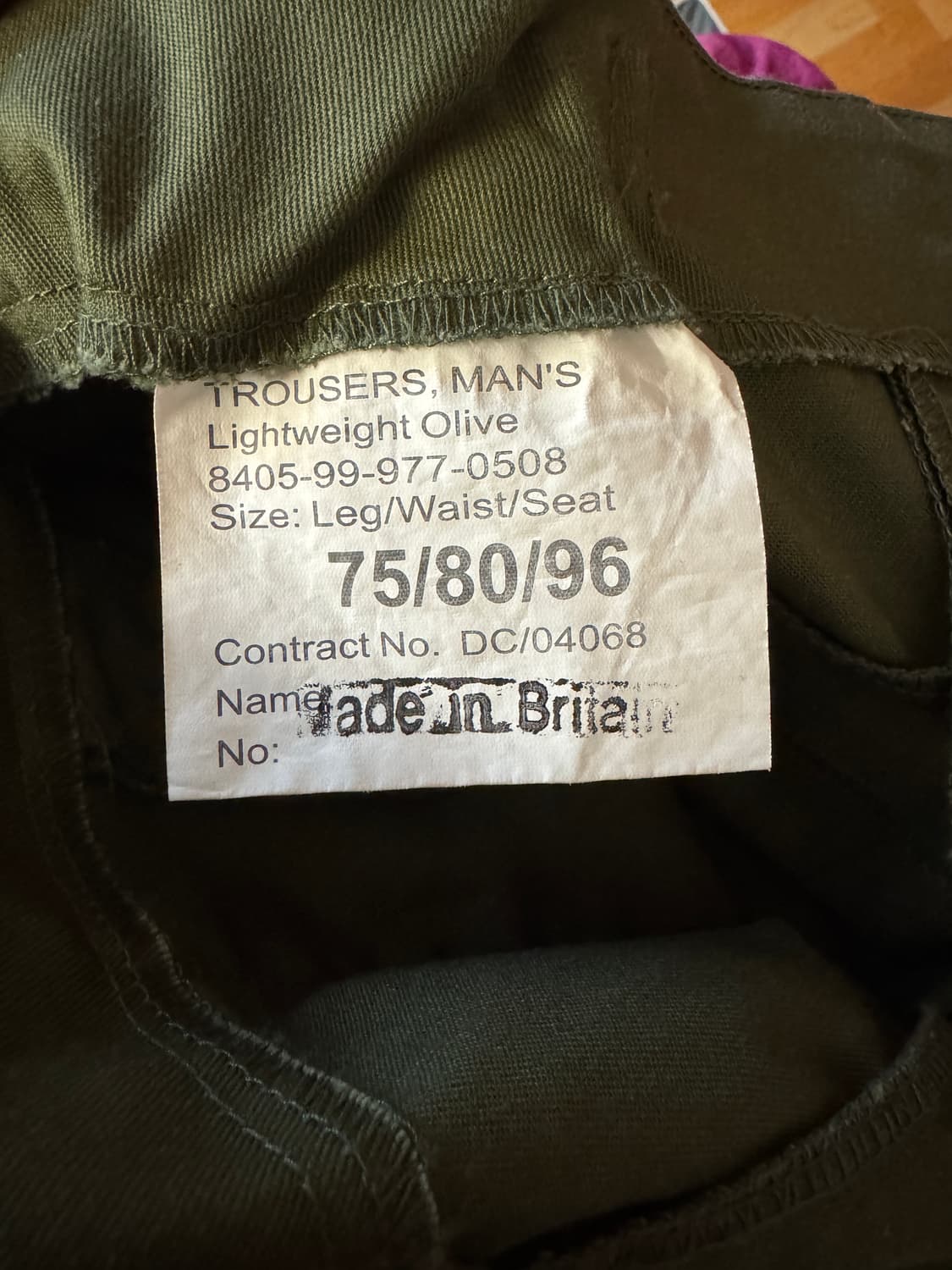 영국군 밀리터리 팬츠 상품이미지9