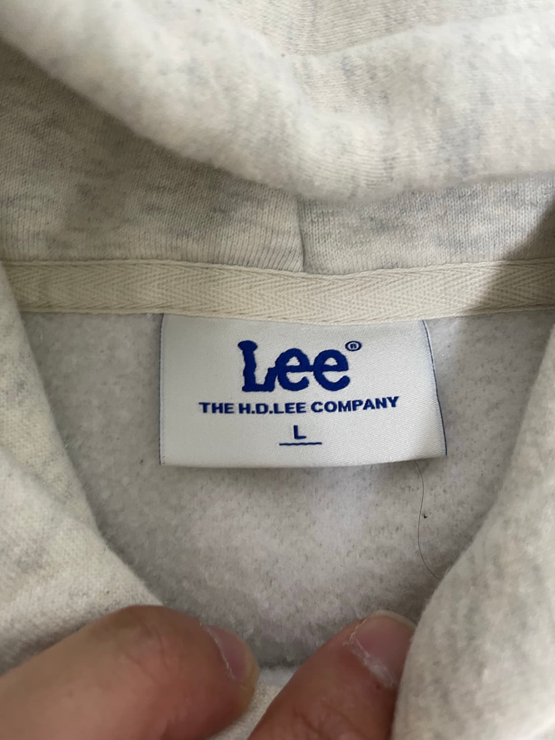 리 리버스위브 기모 트위치 로고 후디 오트밀 상품이미지3