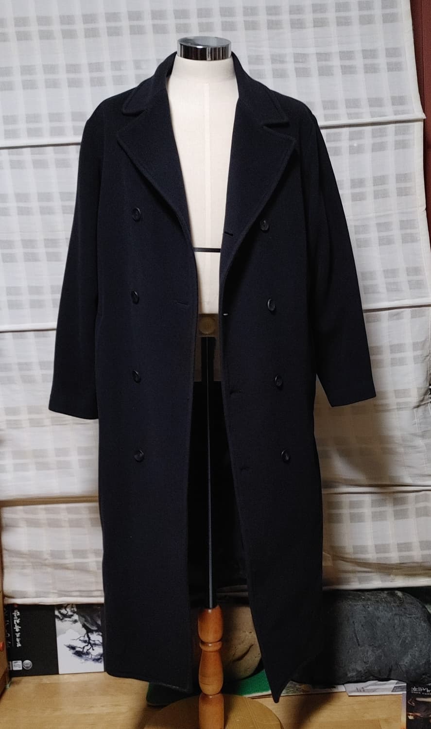 (INTERMEZZO) 인터메조 오버핏 네이비 롱코트 95~100 상품이미지1