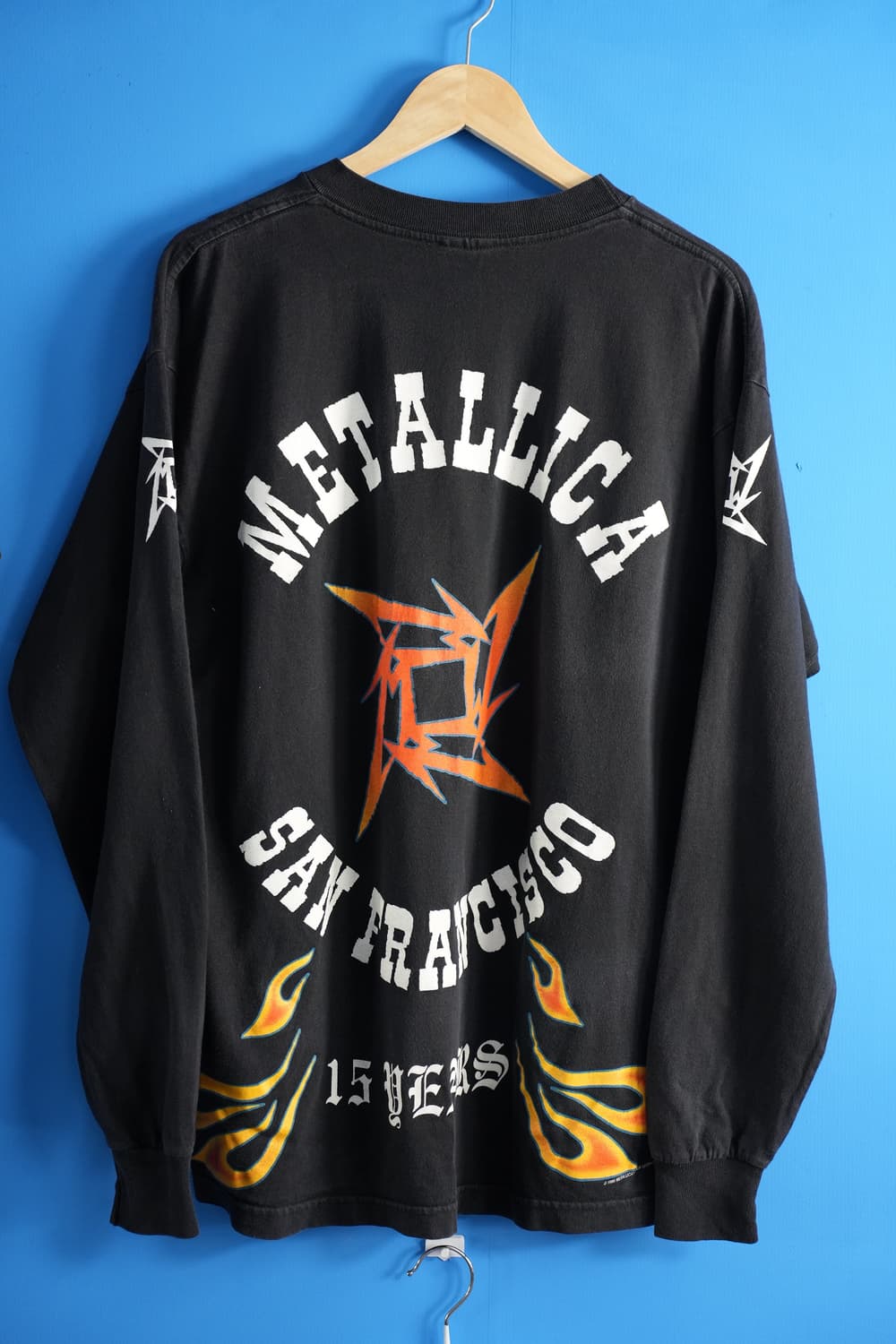 (XL) 빈티지 메탈리카 15주년 플레임 롱슬리브 밴드티 상품이미지2