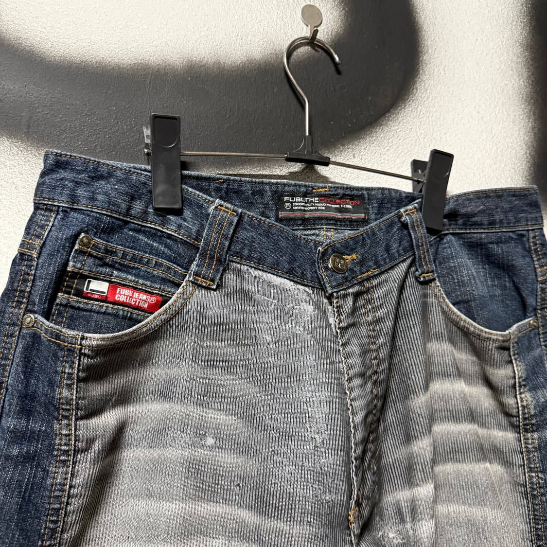 Fubu 후부 코듀로이 골덴 디테일 워싱 와이드 데님 팬츠 상품이미지3