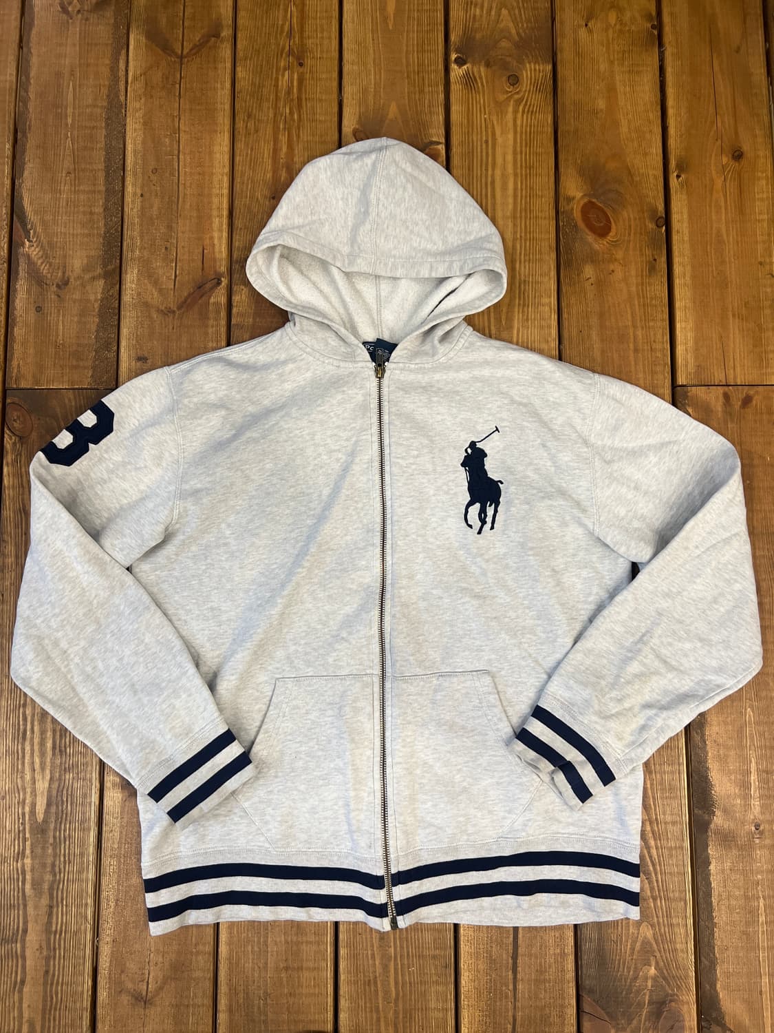 폴로 그레이 빅포니 후드집업 상품이미지6