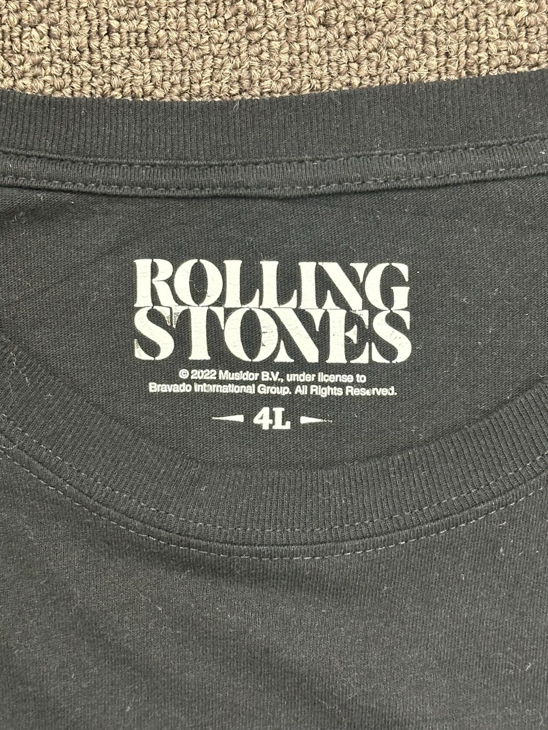 4L)Rolling Stones vintage 프린팅 블랙 롱슬리브 상품이미지3