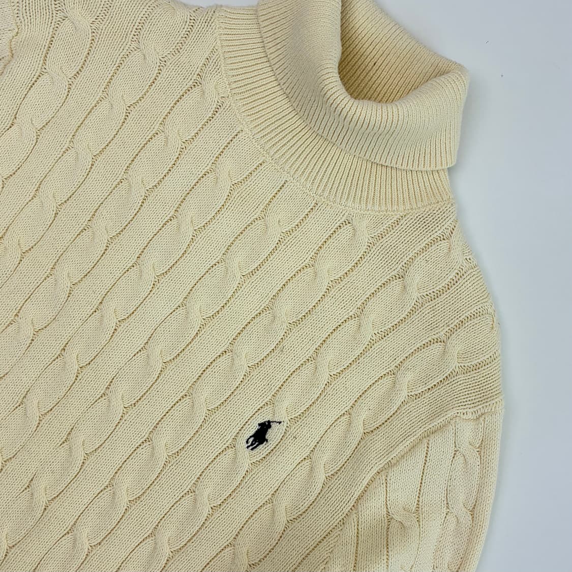 Polo  폴로 랄프로렌 자수 코튼 꽈배기 터틀넥 니트   상품이미지3