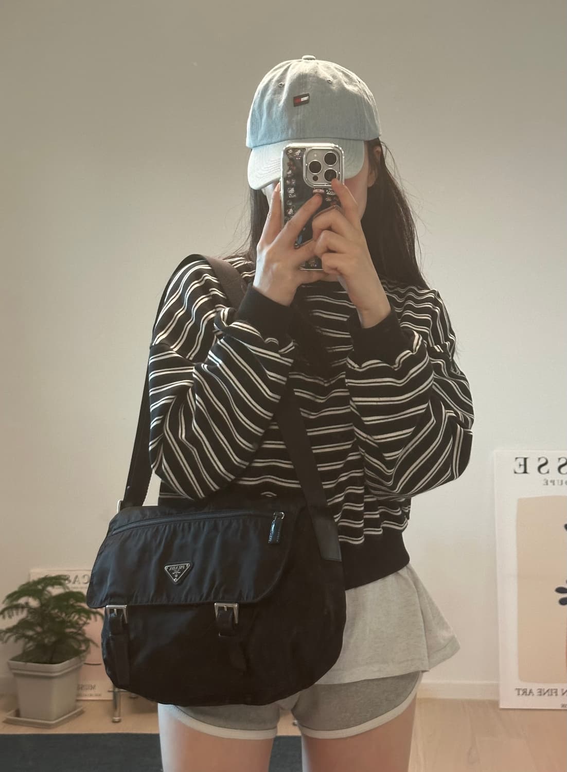 프라다 메신저백 나일론 포코노 테수토 숄더백 남녀공용 상품이미지1