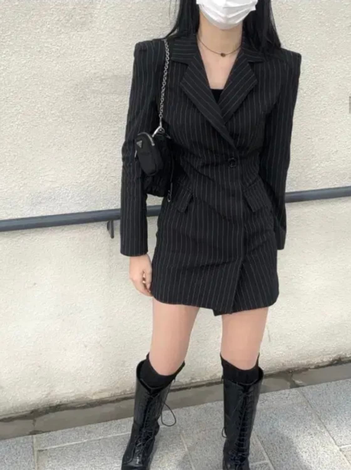 비엔프롬 스트라이프 자켓 원피스 상품이미지4